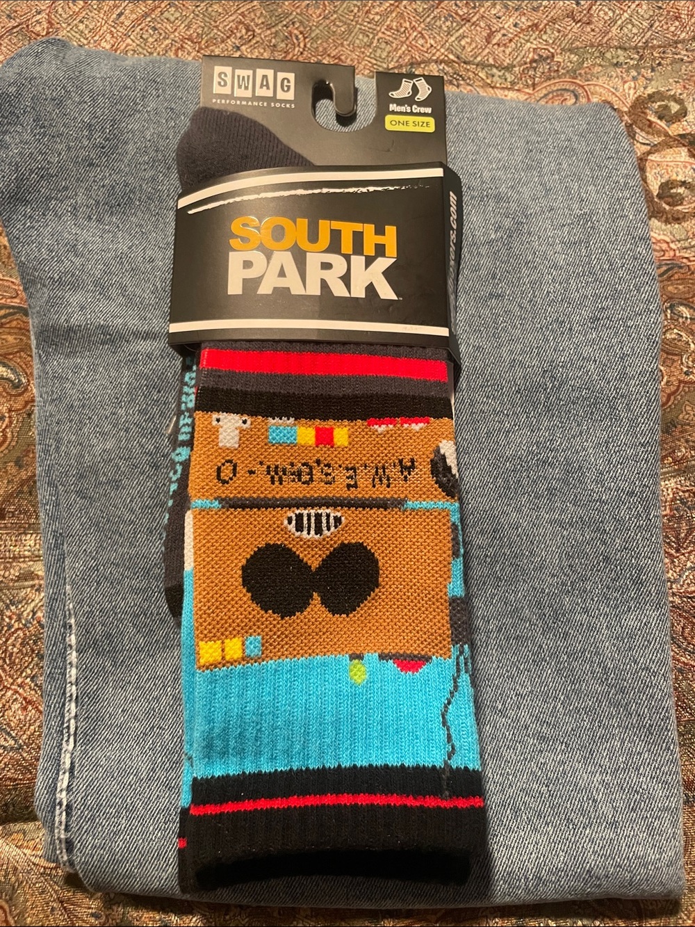 Men's Crew Socks - Blue Multi